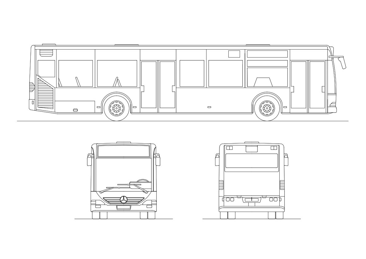 Как нарисовать автобус мерседес - 98 фото